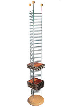Стойка на 60 CD дисков (металическая с деревом)